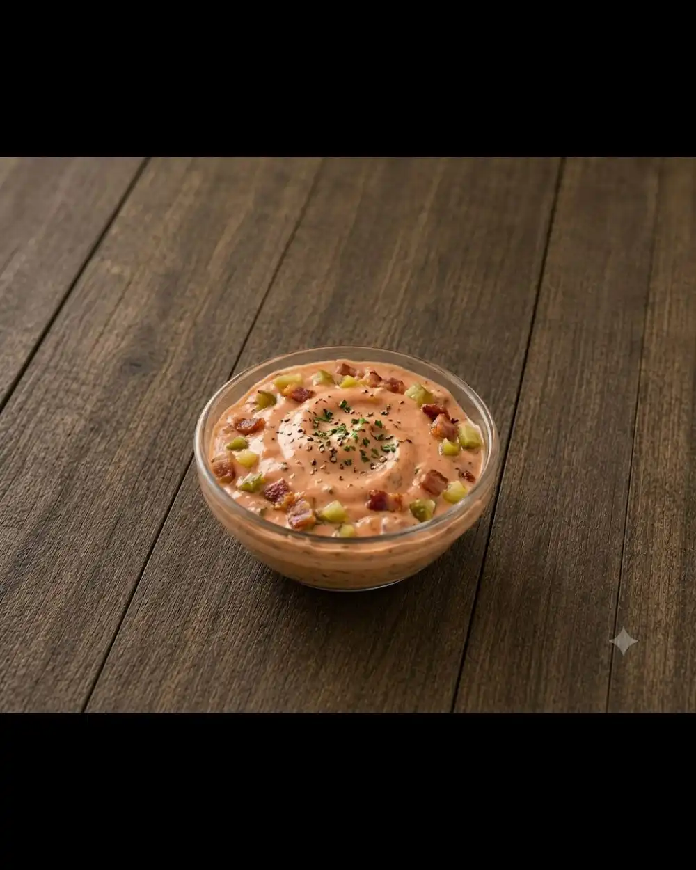 Sosul Casei — Sosuri & Extra — Tony's Eat & Drink — Ingrediente: maioneză, ketchup, bacon crispy, castraveți mu…